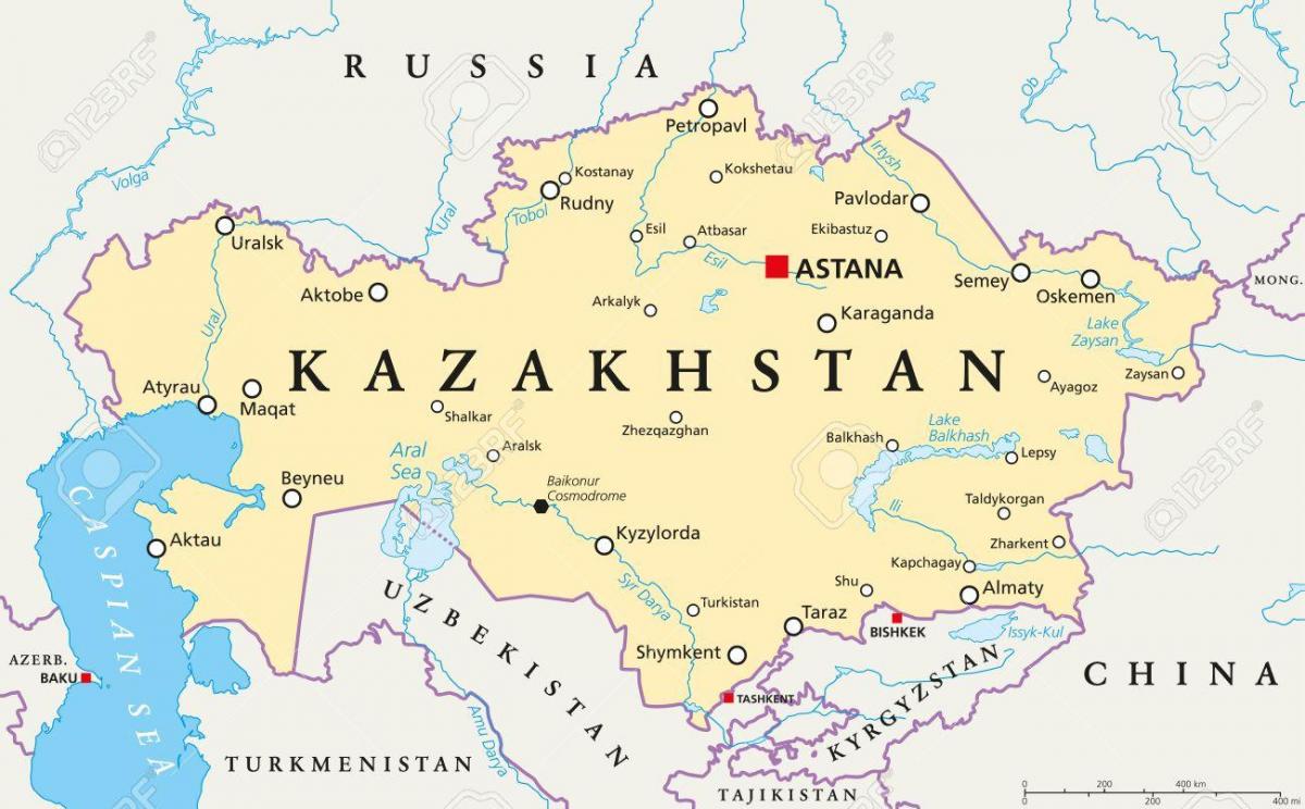 mappa di astana, Kazakistan