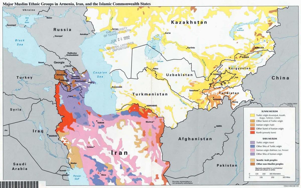 mappa di il Kazakistan alla religione