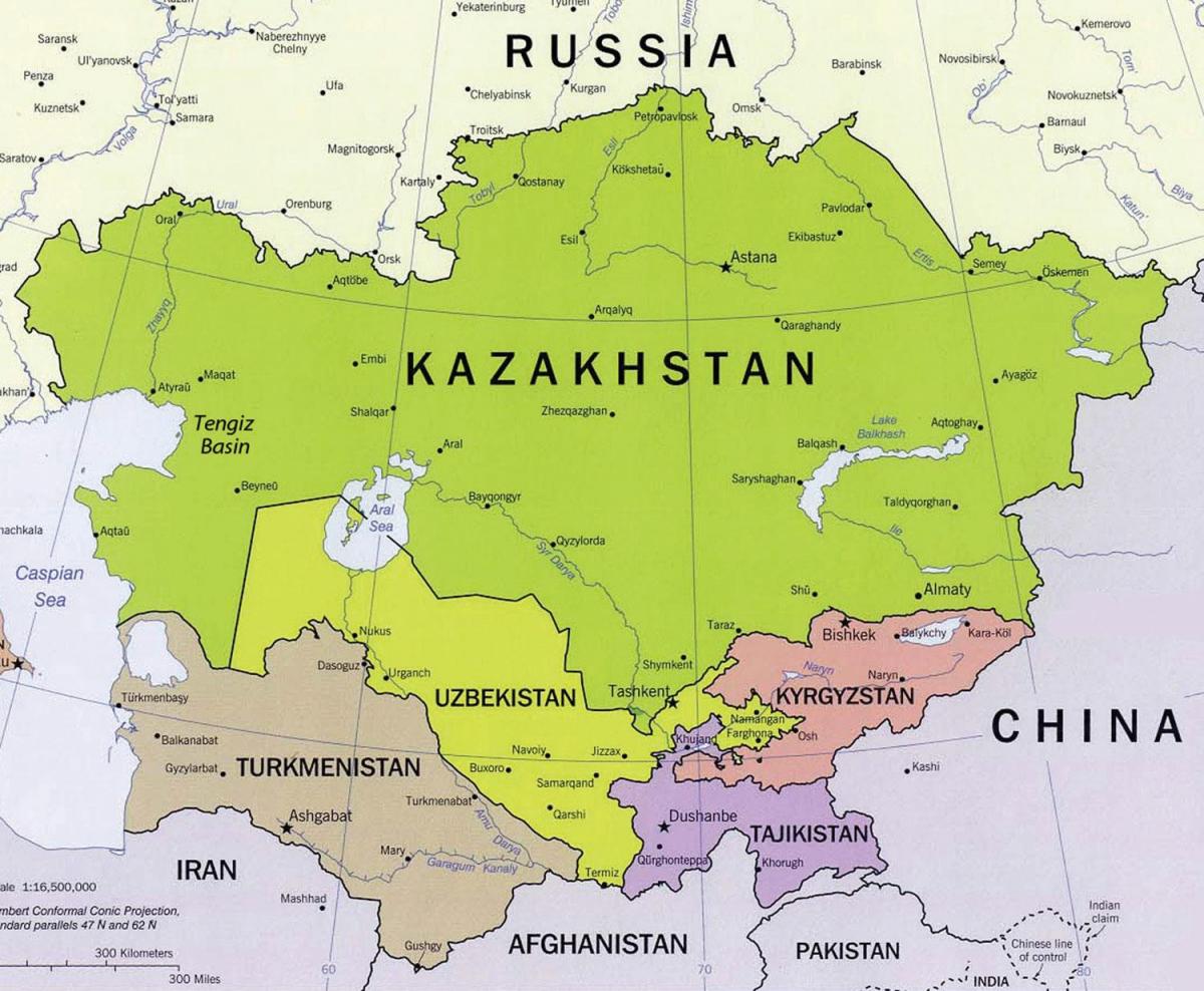 mappa di tengiz Kazakistan