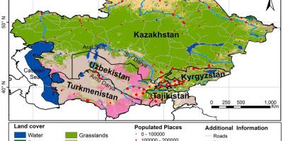 Mappa di il Kazakistan clima