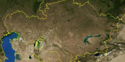 Mappa topografica del Kazakistan