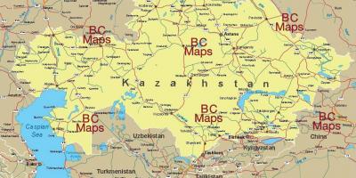 Kazakhstan città la mappa
