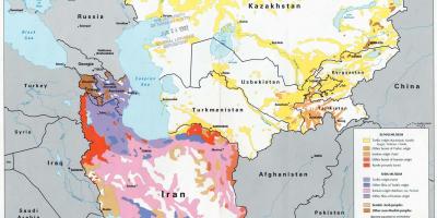 Mappa di il Kazakistan alla religione