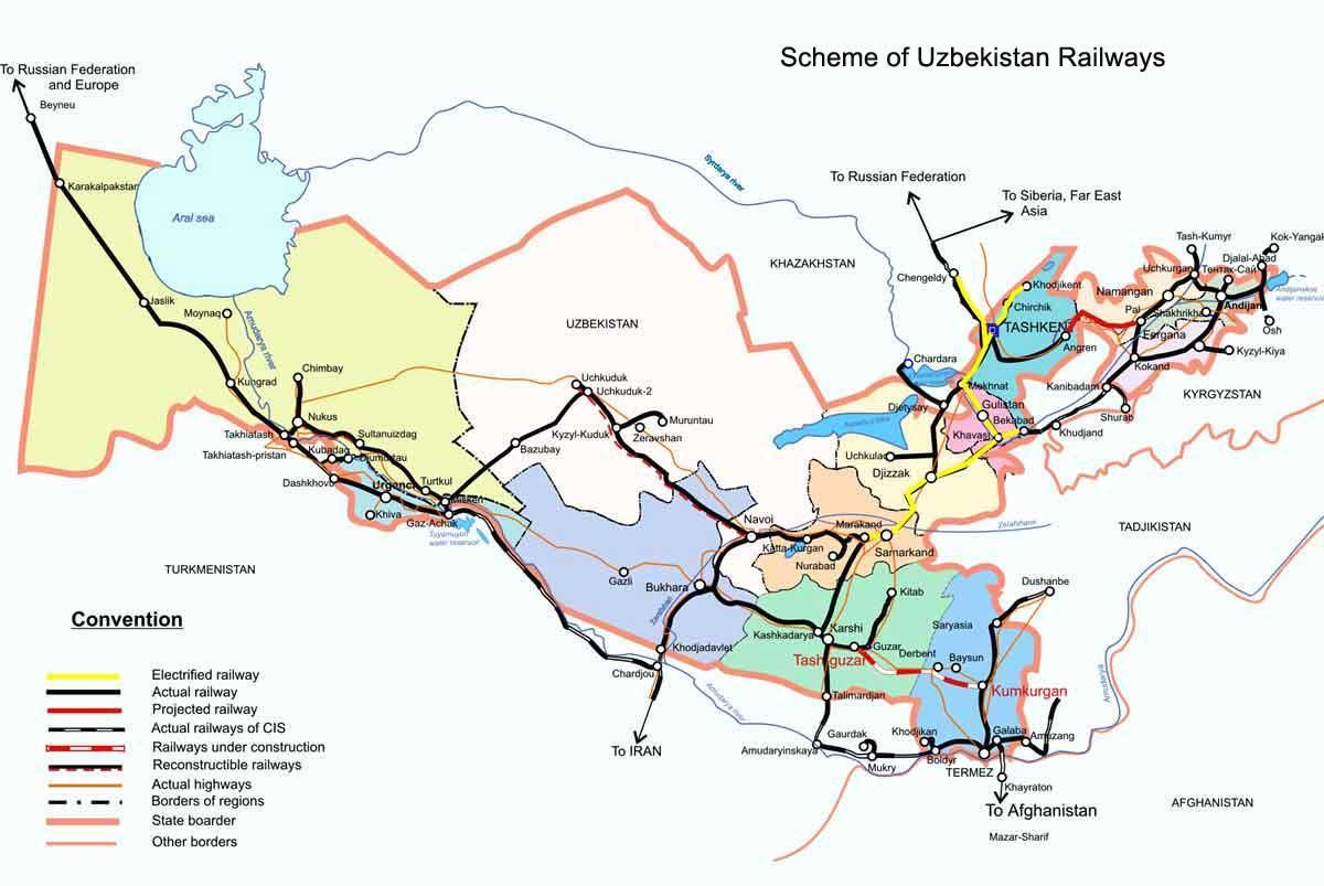 Kazakistan treno mappa